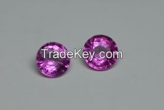 Round cut Natural pink sapphire