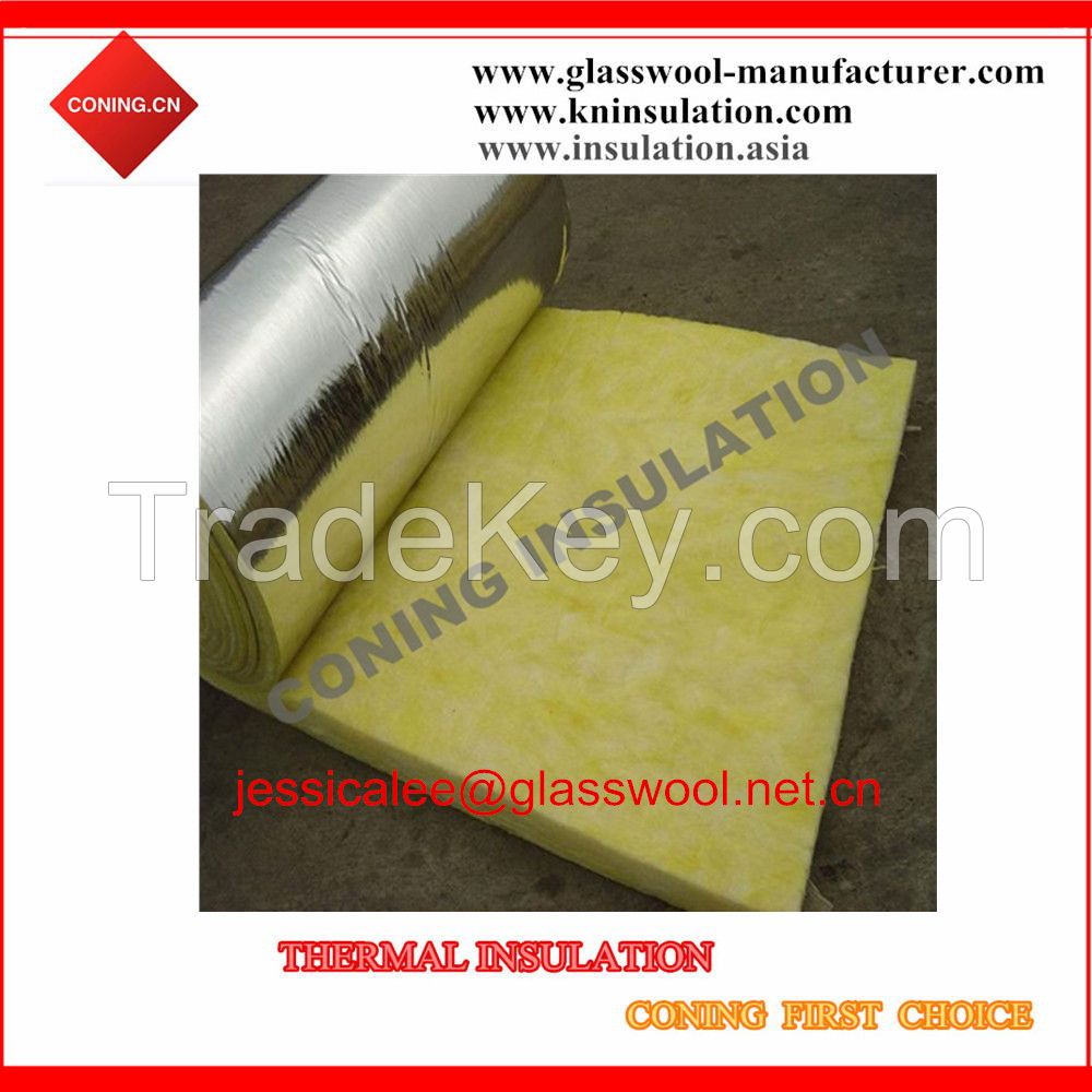 fiberglass glass wool insulation with aluminum foil