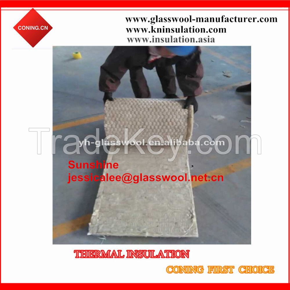 CONING Rock wool blanket with wire mesh/ Rock wool wired mats