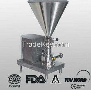 Sanitary stainless steel liquid mixing pump with blenders