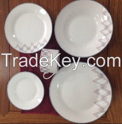 20 pcs white porcelain dinnerware sets with decal