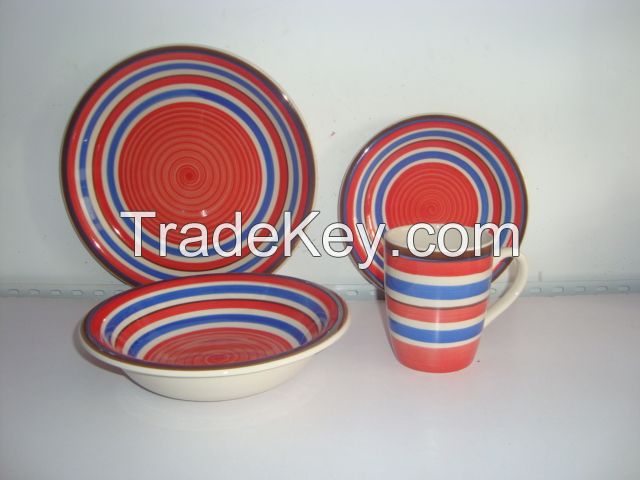 16 pcs hand painted dinnerware sets