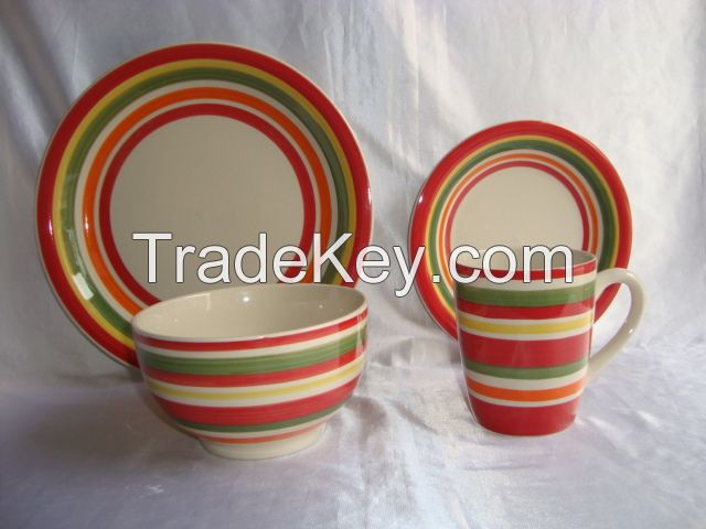 16 pcs hand painted dinnerware sets