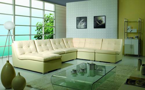 Leather Sofa(b329)