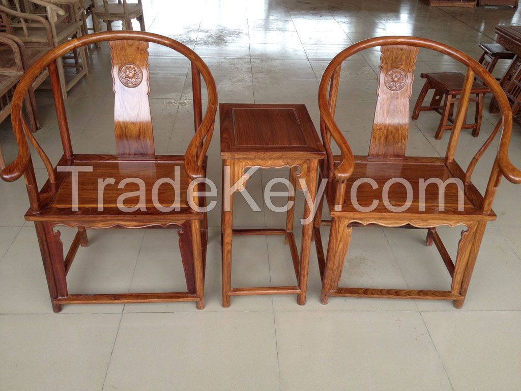 100% rosewood 3 sets room antique chairs