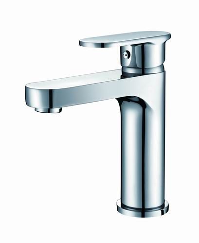 Hot and cold mixer tap single level brass basin faucet