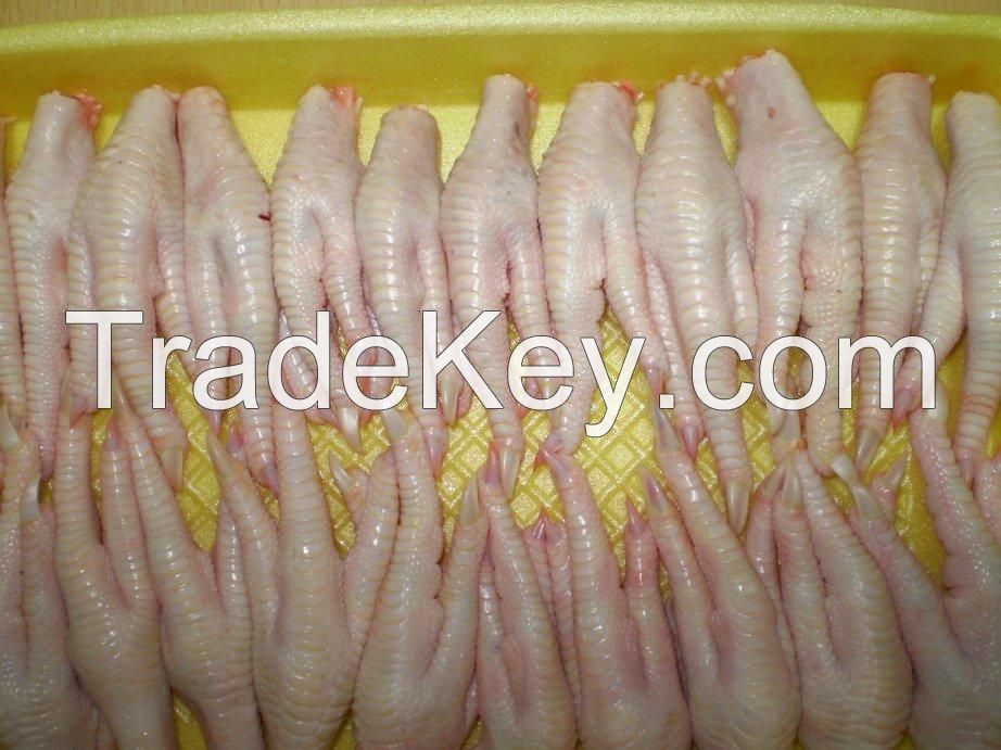 Frozen chicken feet unprocessed