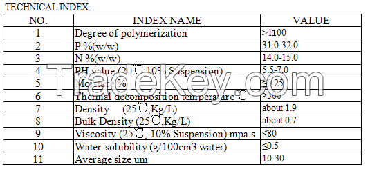 Crystalline 2 ammonium polyphosphate agent flame retardant