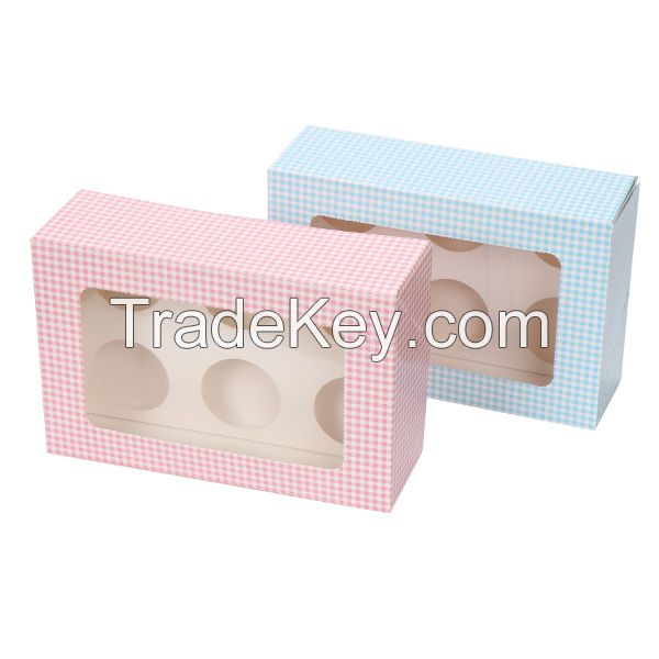 new arrival  6cup cupcake box with clear window