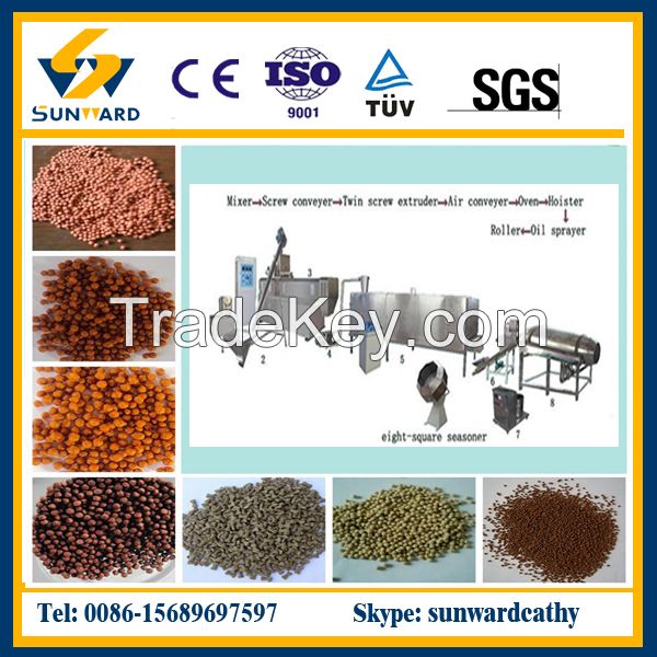 Low price fish food extruder machine, fish feed pellet processing line