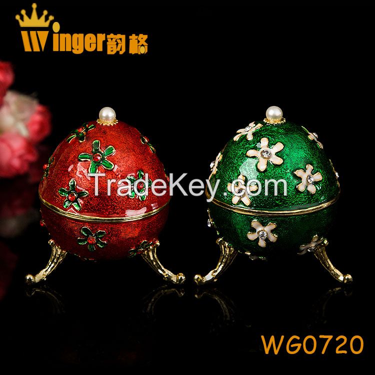 Eagle Decoration Faberge Russia Eggs Trinket Box Sculpture Casket Vintage Home Decoration Easter Egg Magnet Metal Crafts