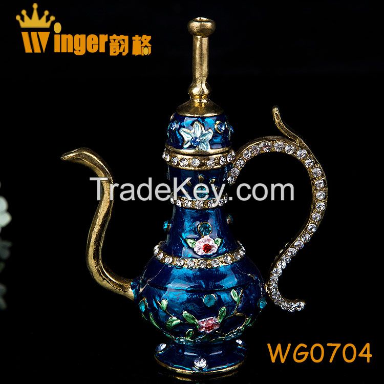 Free Shipping Wholesale Golden India Magic Lamp Vintage Retro Genie Lamp Souvenir Easter Home Decoration Aladin Lamp Collectible