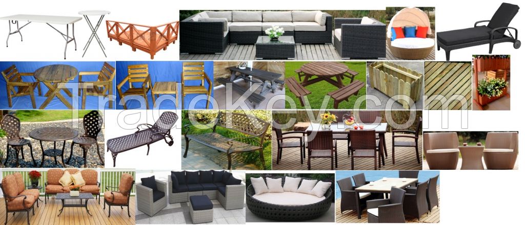 outside/park/garden sofa set or meatal or wood furniture