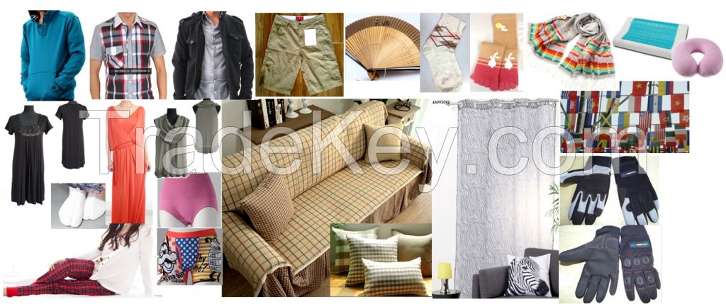 apparel/short/pant/sock/pillow/curtain/scarf/sofacover/cushion/thorw