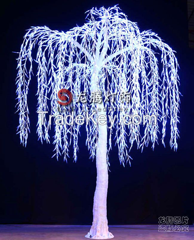 Outdoor decoration led white willow tree