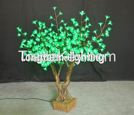 Simulation bonsai tree with lighting