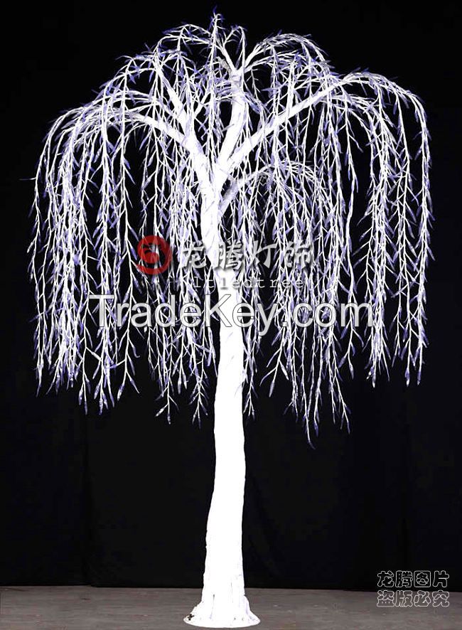 Outdoor decoration led white willow tree