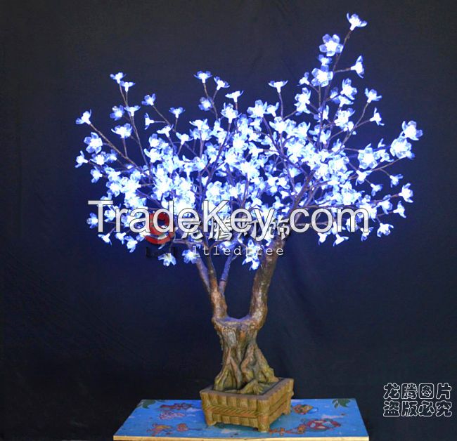 Simulation bonsai tree with lighting