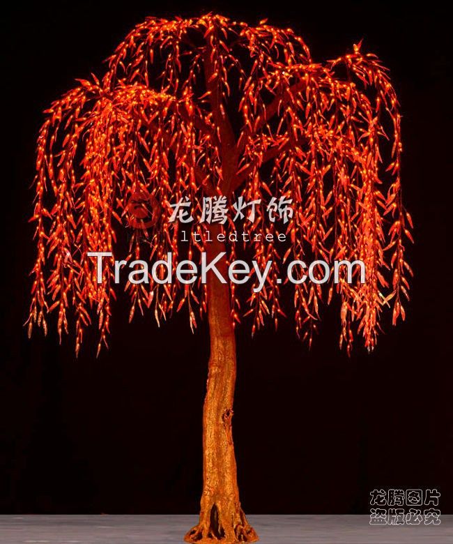 24V super simulation led lighted willow tree