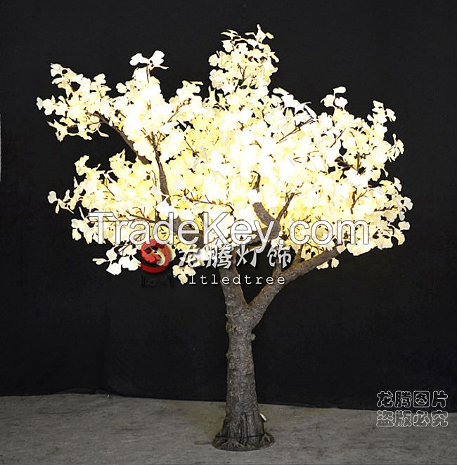 High simulation Led gingko tree waterproof, outdoor lighted trees