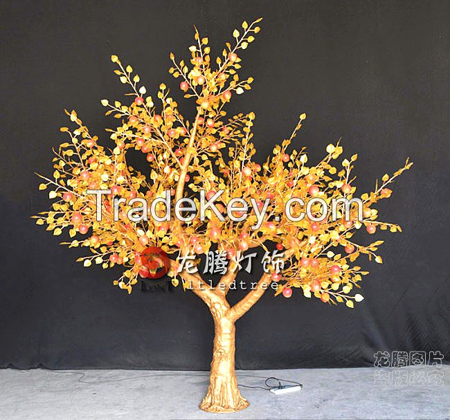 New design led tree light/Golden apple tree with lights