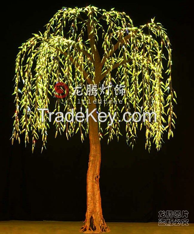 24V super simulation led lighted willow tree