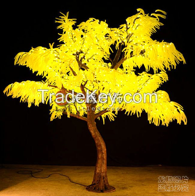 Led decorative setaria grass lighted trees