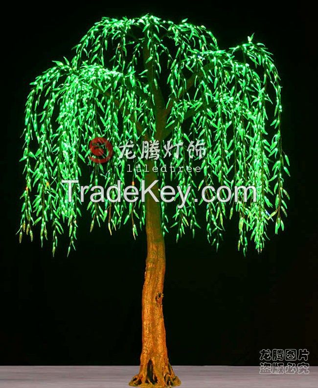 24V super simulation led lighted willow tree