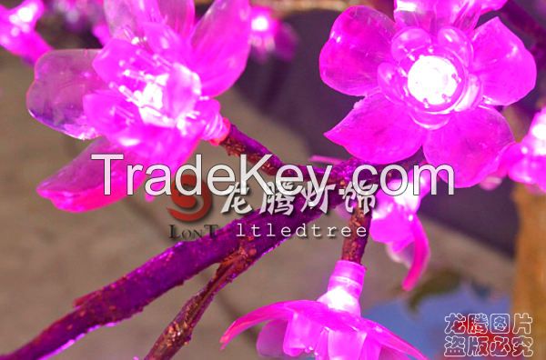Pink led flower tree light, indoor and home decoration