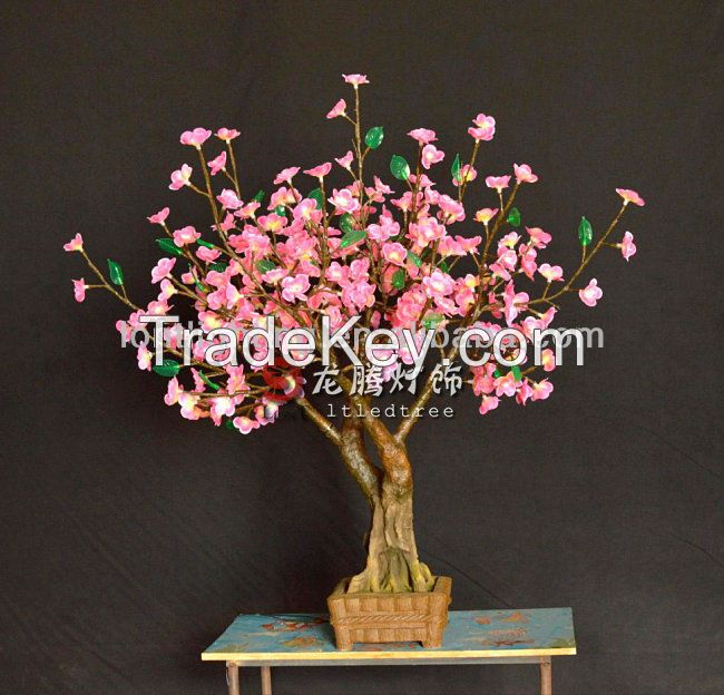 Indoor led decorative flower bonsai tree light