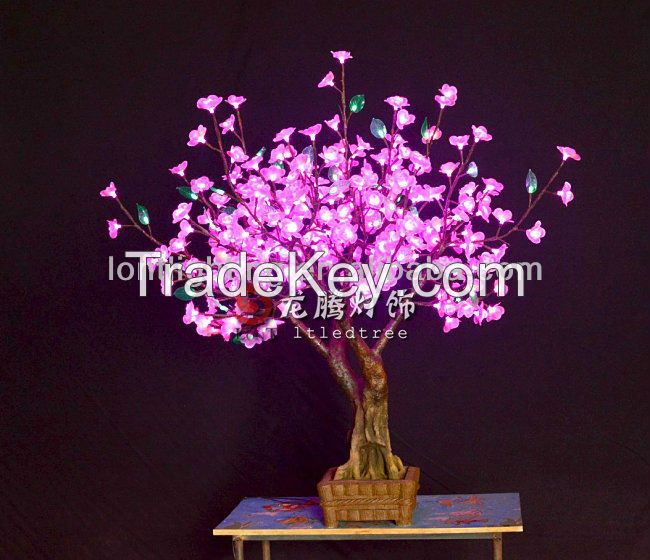 Indoor led decorative flower bonsai tree light