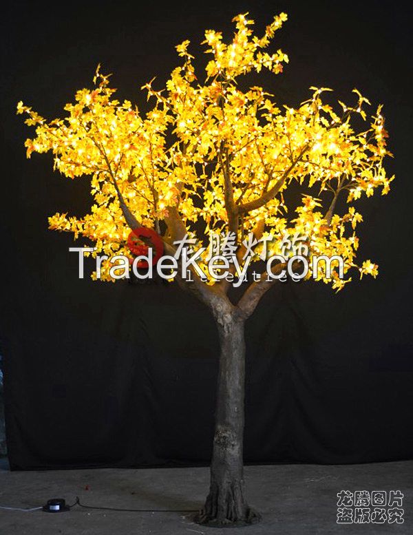 Artificial led maple tree light, 3.5m Halloween decoration led tree