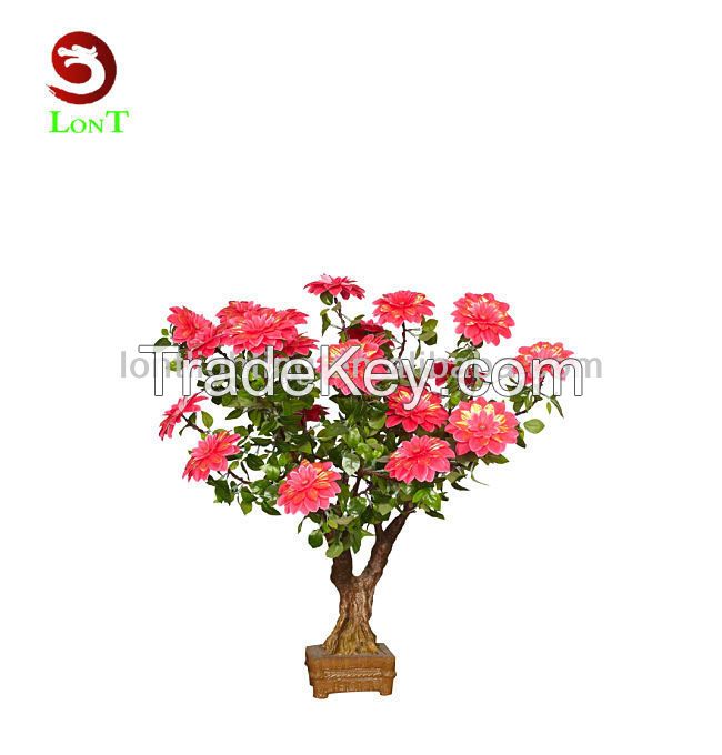 Led red flower pot tree