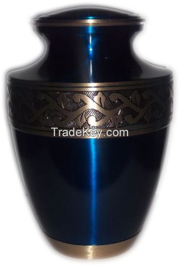 Brass Blue Urn