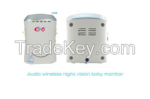 Audio wireless baby monitor with two way talk