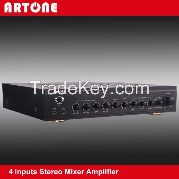 4 Audio Switchable 60W PA System Mixer Amplifier KPA-60E