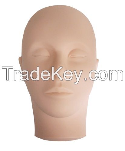 Flat Head Face Mannequin for Eyelash Extension Practice