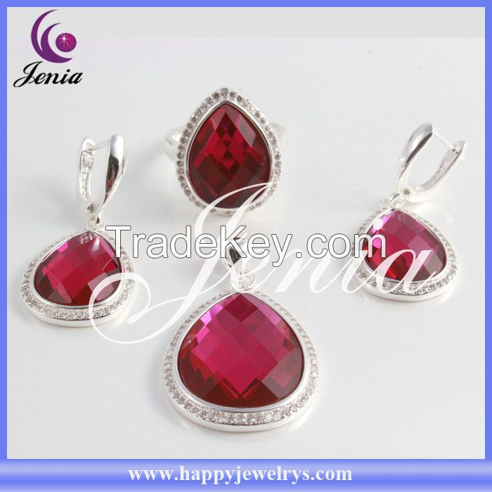 Fashion jewelry set ,wedding jewelry set for women ,thai silver set (0752T21)