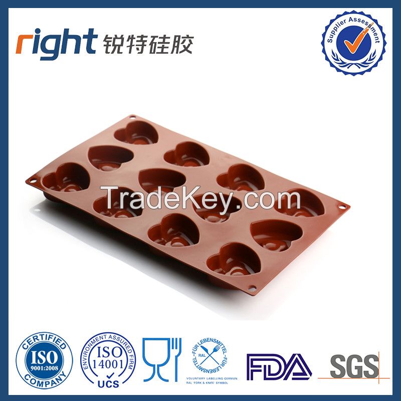 Heat Shape Silicone Mold With 12 Cavities, Dongguan Right Silicone