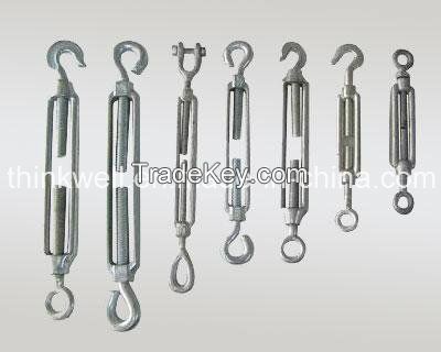 Drop Forged Galvanized Standard DIN1480 Turnbuckle with Hook and Eye By  QINGDAO THINKWELL HARDWARD&MACHINERY CO.