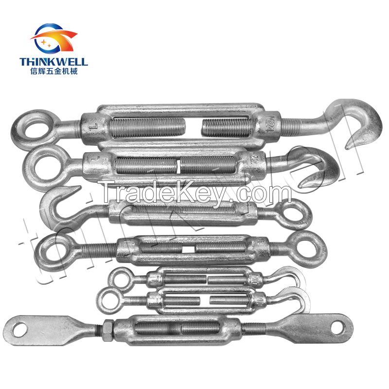 Drop Forged Galvanized Standard DIN1480 Turnbuckle with Hook and Eye