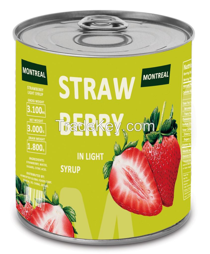 Canned Strawberry in Light Syrup