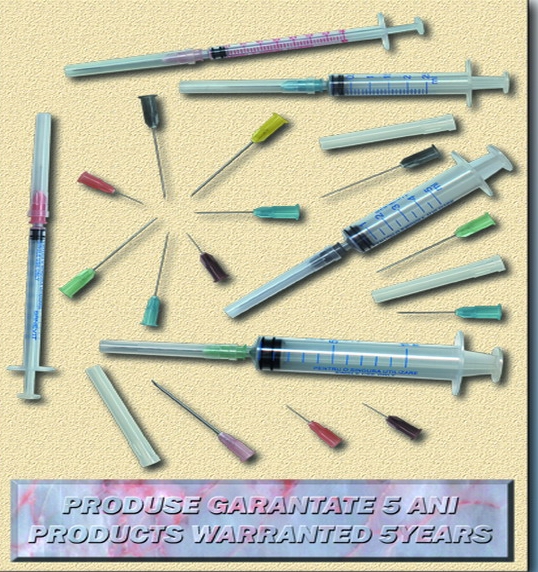 3 components single use hypodermics syringes and needles