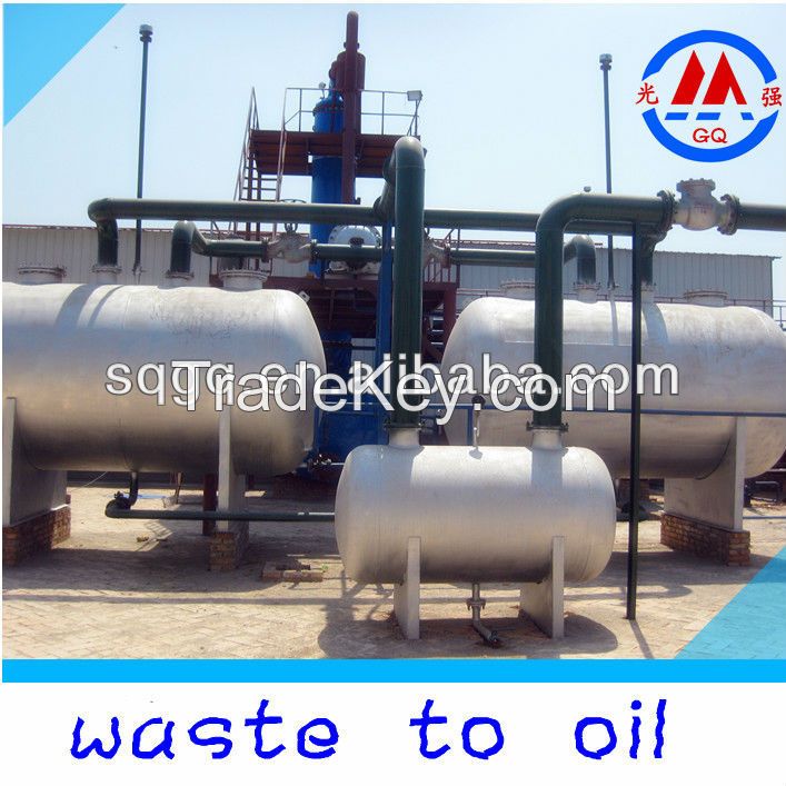 High oil yield crude oil distilllation plant and used engine oil recycling machine