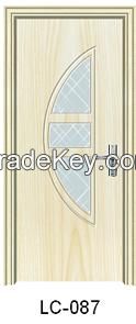Glass insert solid wood door