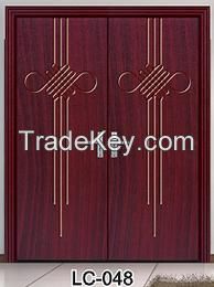 PVC wood double door design