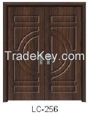 PVC wood double door design