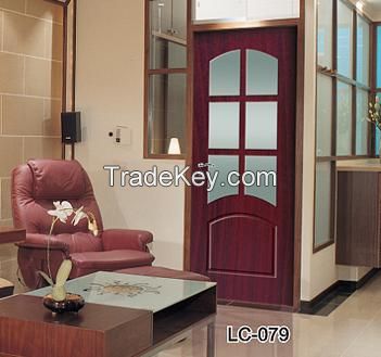 PVC Interior Door with glasses used for office