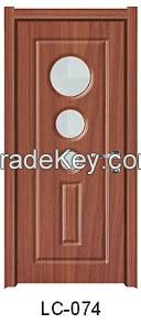 Glass insert solid wood door