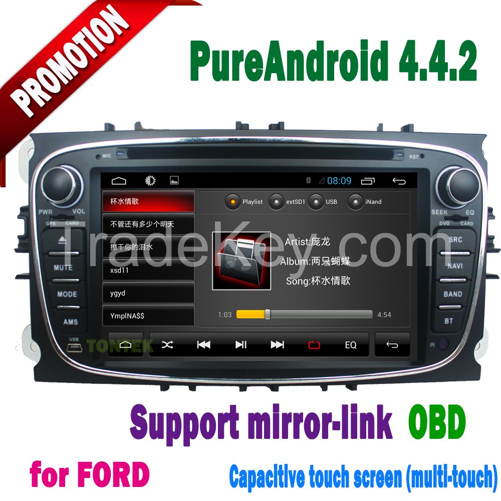 android 4.4 car dvd player for ford Mondeo Tourneo Transit S-max